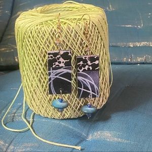 AMELIA PASTICHE DESIGN ooak upcycied handmade earrings